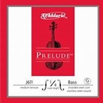 D'Addario Prelude Single G String 1/4 Bass Scale Medium Tension J61114M
