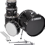Yamaha Rydeen 5-Piece Drum Set W/HW-680W Hardware Pack, Cymbals not included, Black Glitter Finish RDP0F56WBLG