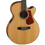 Cort Luce Series Acoustic Guitar, Folk Body, Cutaway w/ Electronics, Solid Spruce Top L100-F-NS