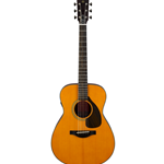 Yamaha FG Red Label Series Small Body Folk Acoustic Guitar with Electronics, Made in Japan, Solid Sitka Spruce Top, Solid Mahogany Back & Sides, Hard Case Included, Vintage Natural Finish FSX5