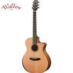Walden G2070RCE SupraNatura Solid Cedar Top Solid Mahogany Back and Sides Rosewood Armrest Grand Auditorium Acoustic Electric Guitar - Cutaway Satin Natural Fishman Presys Blend electronics with Mic Hardshell Case