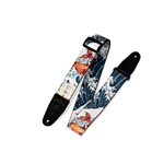 Levy's Polyester Guitar Strap - Japanese Wave Koi MPD2-016