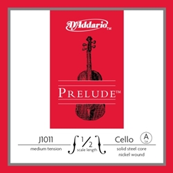 D'Addario Prelude 1/2 Cello Single A String Medium Tension J101112M