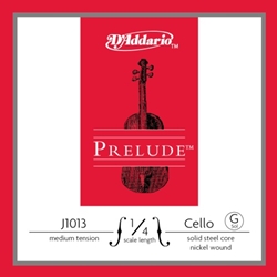 D'Addario Prelude 1/4 Cello Single G String, Medium Tension J101314M