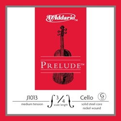 D'Addario Prelude 3/4 Cello Single G String Medium Tension J101334M