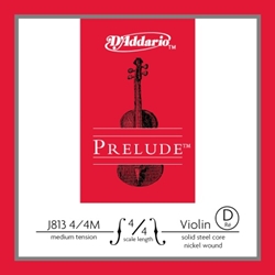 D'Addario Prelude 4/4 Violin Single D String Medium Tension J81344M