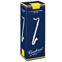 Vandoren Bass Clarinet Reeds Traditional #2.5 5-pack CR1225