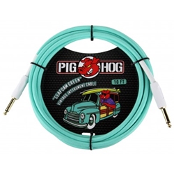 Pig Hog Seafoam Green 10ft Vintage Series Instrument Cable PCH10SG