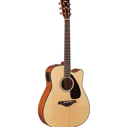 Yamaha FSX800C Folk Guitar with Cutaway Acoustic Electric Solid Sitka Spruce Top System55 Piezo and Preamp FGX800C