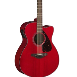 Yamaha FSX800C Small Body Cutaway Acoustic Electric Solid Sitka Spruce Top System55 Piezo and Preamp