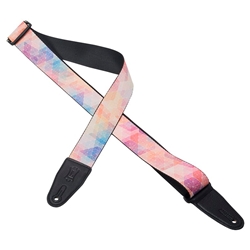 Levy's Print Series Guitar Strap, Pastel Rainbow Triangles MDL8-012